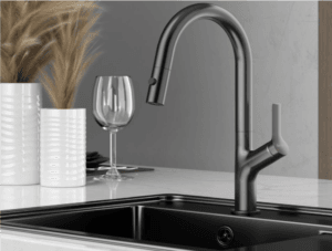 廚房龍頭｜廚房系列 伸縮龍頭 DF-7122GM 鈦灰｜宏城水電