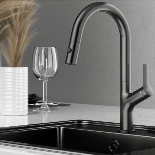 廚房龍頭｜廚房系列 伸縮龍頭 DF-7122GM 鈦灰｜宏城水電