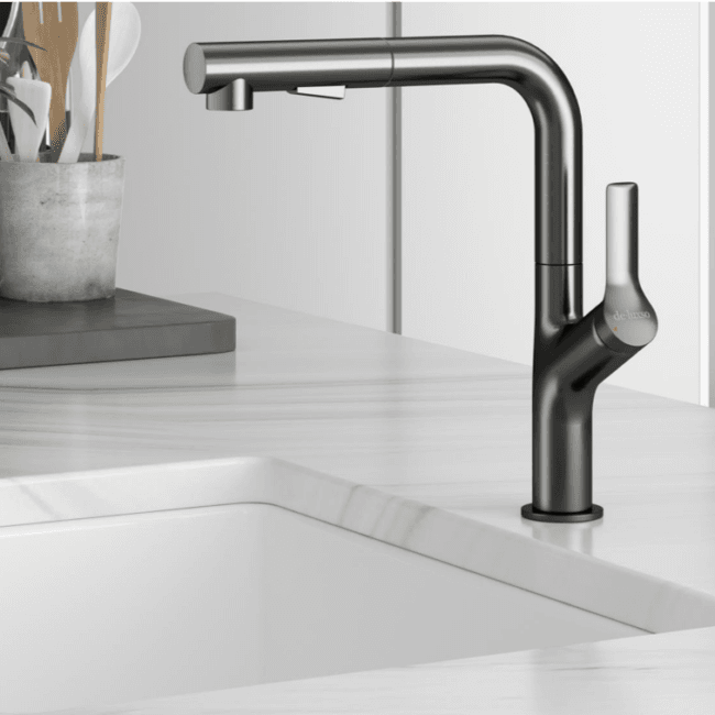 廚房龍頭｜廚房系列 伸縮龍頭 DF-7646GM 鈦灰｜宏城水電