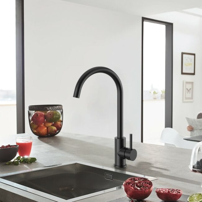 廚房龍頭｜廚房系列 立式龍頭 DF-7100BK 霧黑｜宏城水電