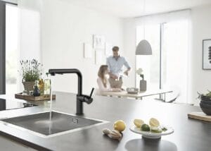 廚房龍頭｜廚房系列 伸縮龍頭 DF-7645BK 霧黑｜宏城水電