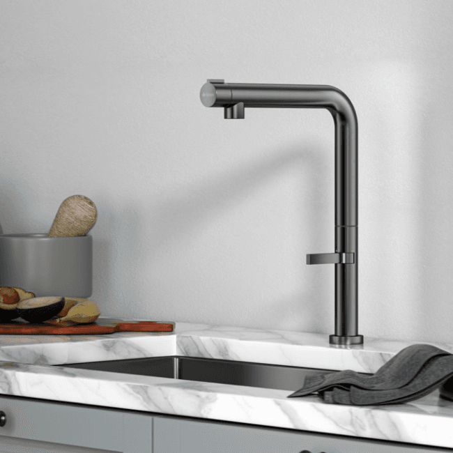 廚房龍頭｜廚房系列 立式龍頭 DF-7648GM 鈦灰｜宏城水電