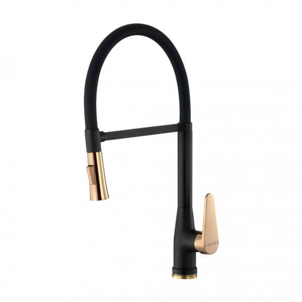 DAY&DAY 龍頭系列 PVD 花灑檯面龍頭 黑色+玫瑰金 ED-KA4905-B