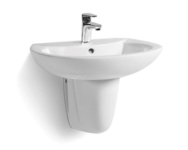 三重水電材料行推薦｜KARAT 凱樂衛浴 麻吉 K-1137+K-1536 短柱盆_不含龍頭 (複製)｜宏城水電