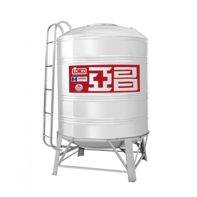 三重水電材料行推薦｜亞昌紅帶不鏽鋼水塔附槽架｜宏城水電