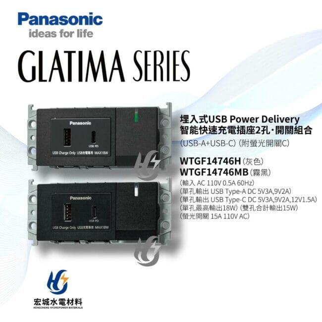 三重水電材料行推薦｜國際牌_WTGF14726H_二色｜宏城水電