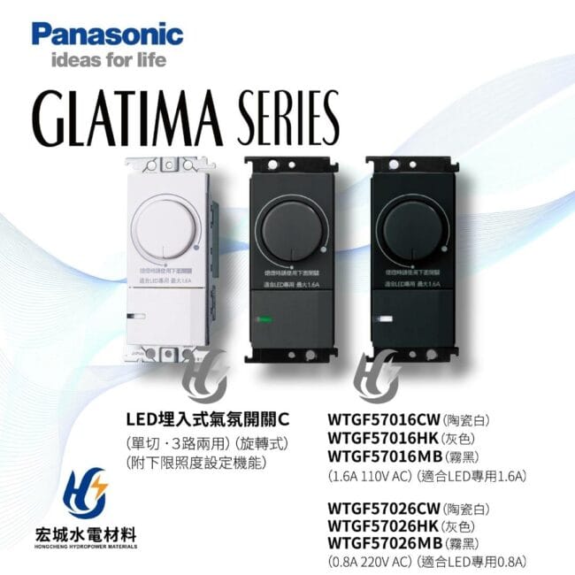 三重水電材料行推薦｜國際牌_WTGF57016_三色｜宏城水電